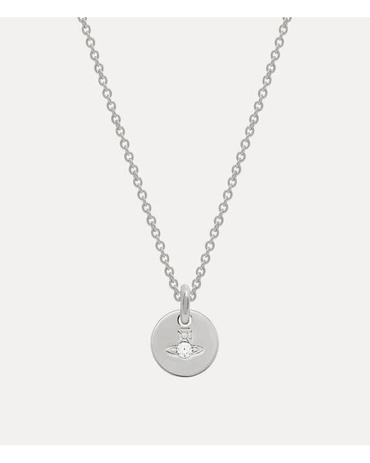 Vivienne Westwood White Lewis Pendant Necklace Cubic Zirconia for men
