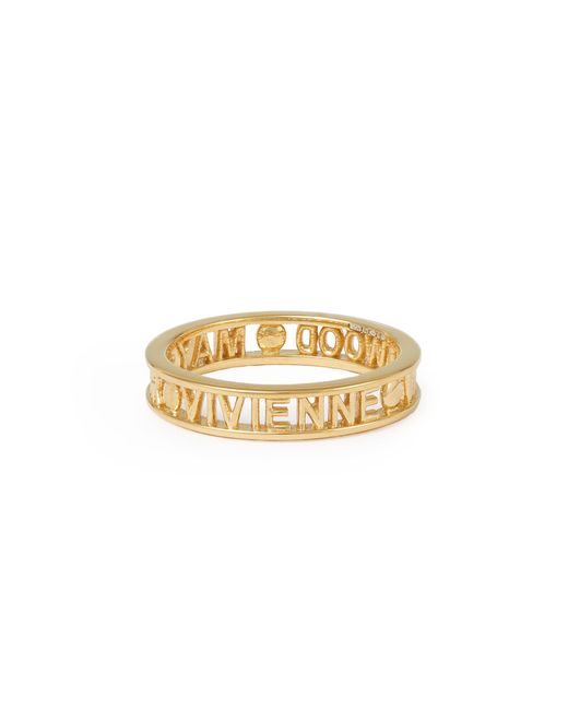 Vivienne Westwood Metallic Sterling Silver Westminster Ring Gold