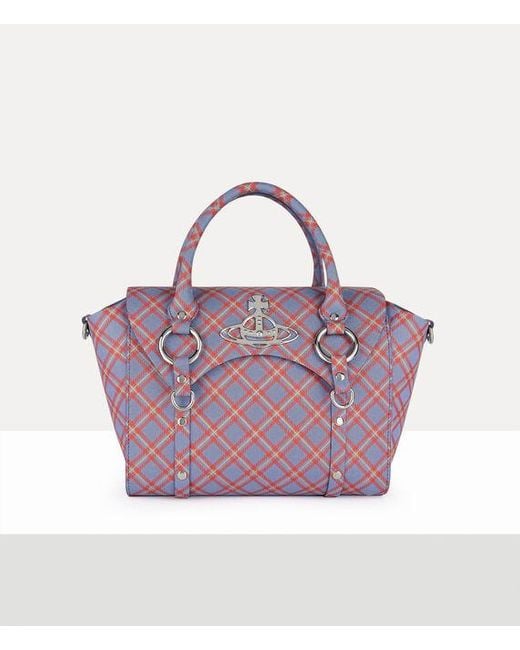 Vivienne Westwood Purple Betty Medium Handbag Polyurethane Polyester Cotton