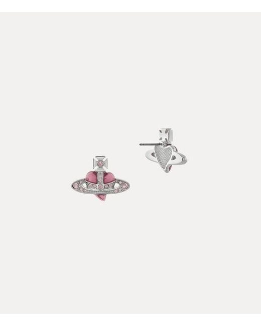 Vivienne Westwood Multicolor New Diamante Heart Earrings