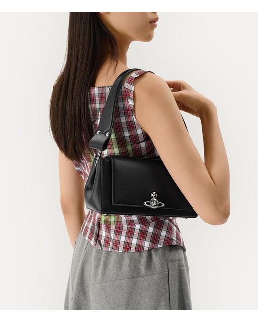 Vivienne Westwood Black Hazel Medium Handbag Pu Smooth