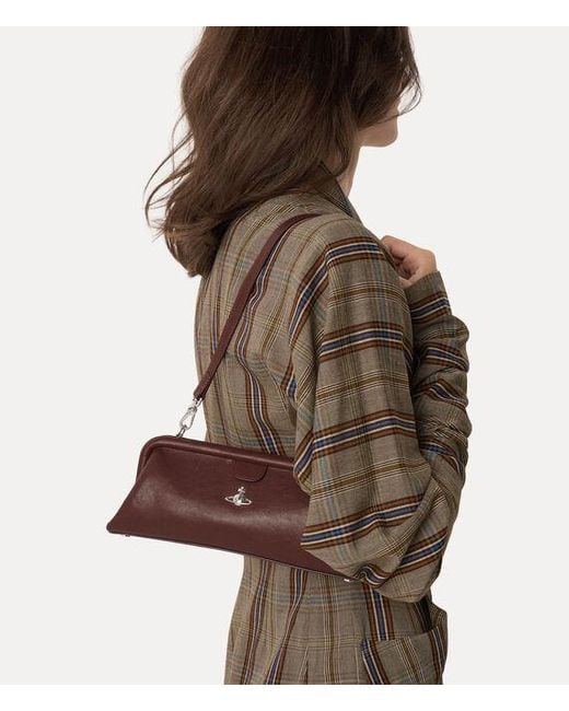 Vivienne Westwood Brown Jane Frame Purse Supple Leather
