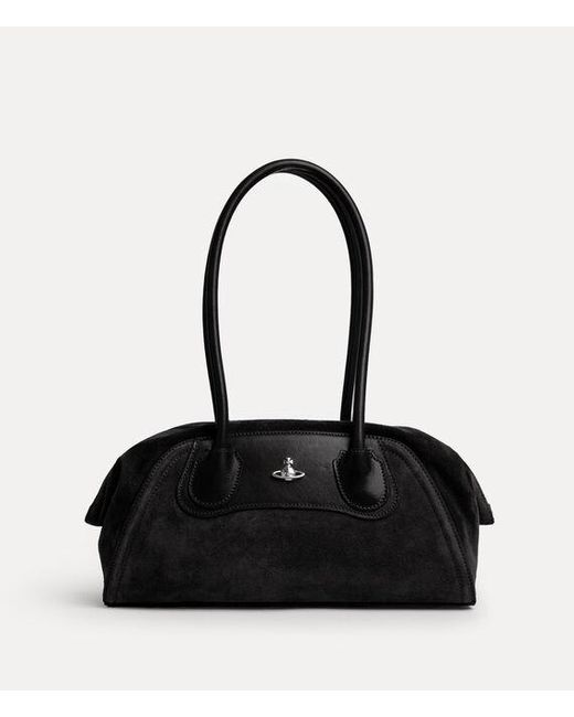Vivienne Westwood Black Shirley Small Holdall Suede Leather