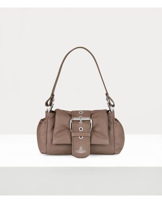 Vivienne Westwood Gray Hazel Treasure Handbag Supple Leather