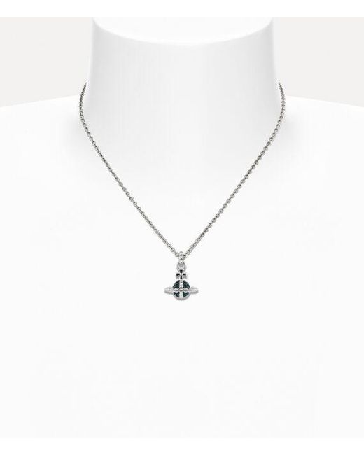 Vivienne Westwood White Mayfair Small Orb Pendant Necklace for men