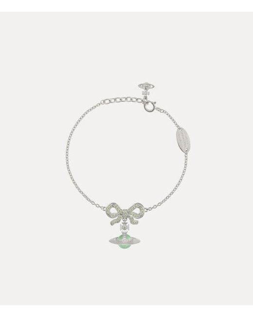 Vivienne Westwood White Octavie Bracelet Stainless Steel