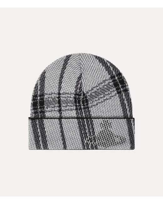 Vivienne Westwood Gray Tartan Beanie Bi Tartan