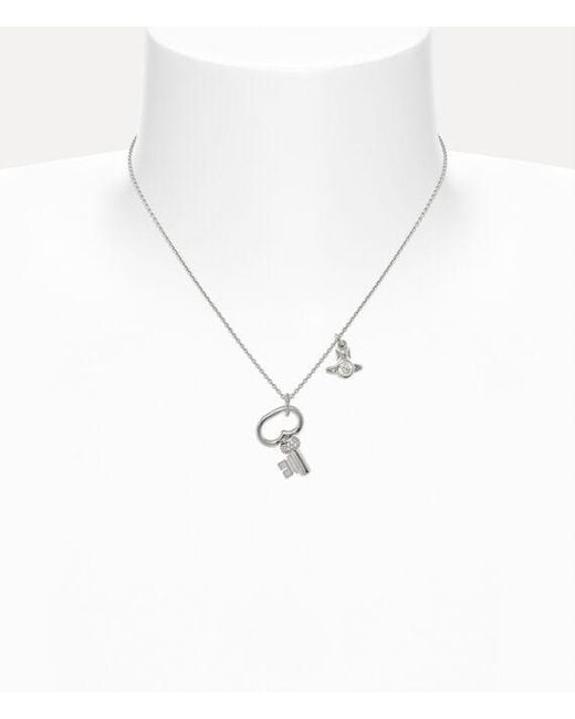 Vivienne Westwood White Baya Pendant Necklace