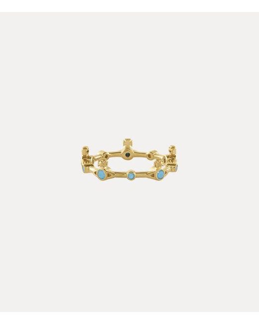 Vivienne Westwood White Felicia Ring Crystals