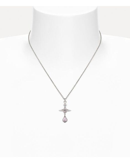 Vivienne Westwood White Aleksa Pendant Necklace