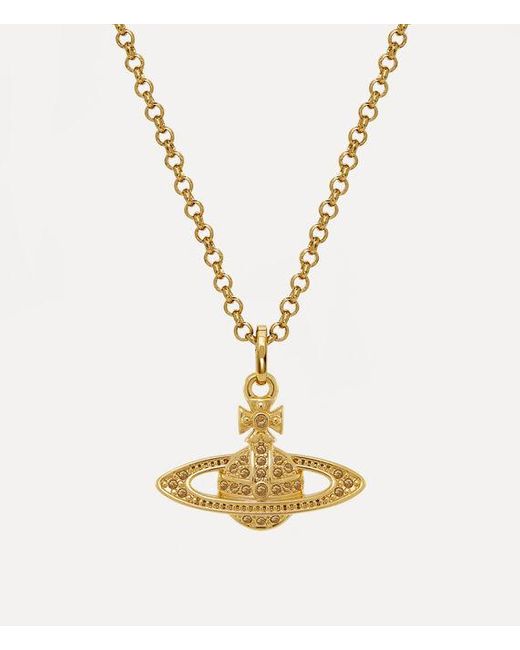 Vivienne Westwood Metallic Mini Bas Relief Pendant Necklace Topaz