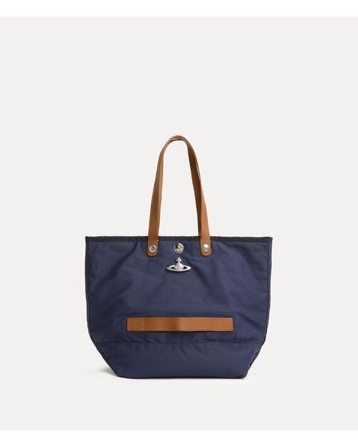 Vivienne Westwood Blue Utility Small Shopper Utility Drill