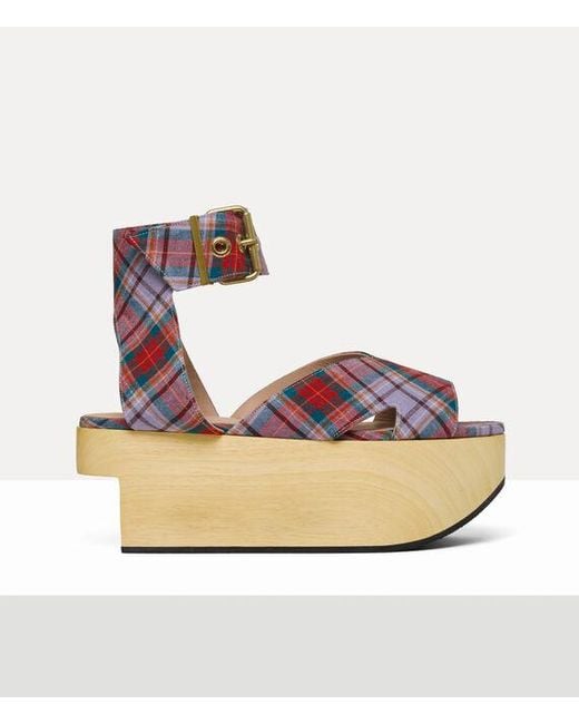 Vivienne Westwood Pink Rocking Horse Pagan Sandal Louth Tartan