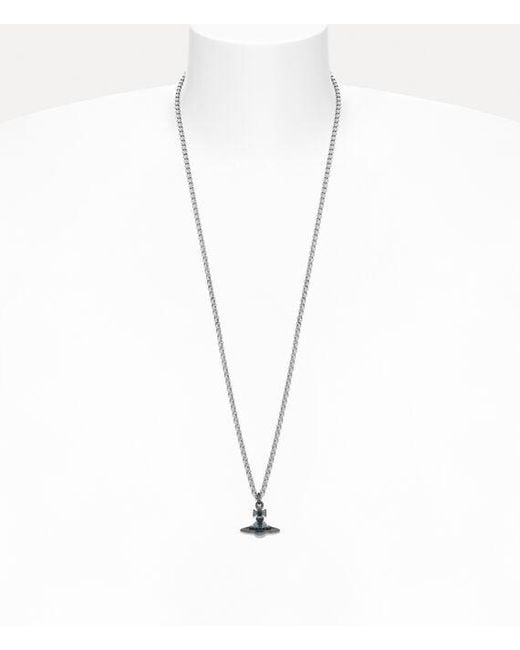 Vivienne Westwood White New Tiny Orb Pendant Necklace for men