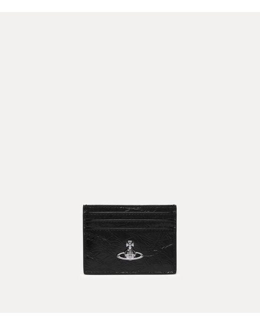 Vivienne Westwood Black Flat Card Holder Naplak Leather