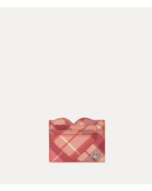Vivienne Westwood Pink Heart Card Holder Buccia D'Arancia
