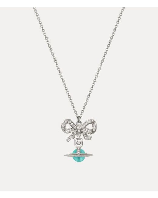 Vivienne Westwood White Octavie Pendant Necklace