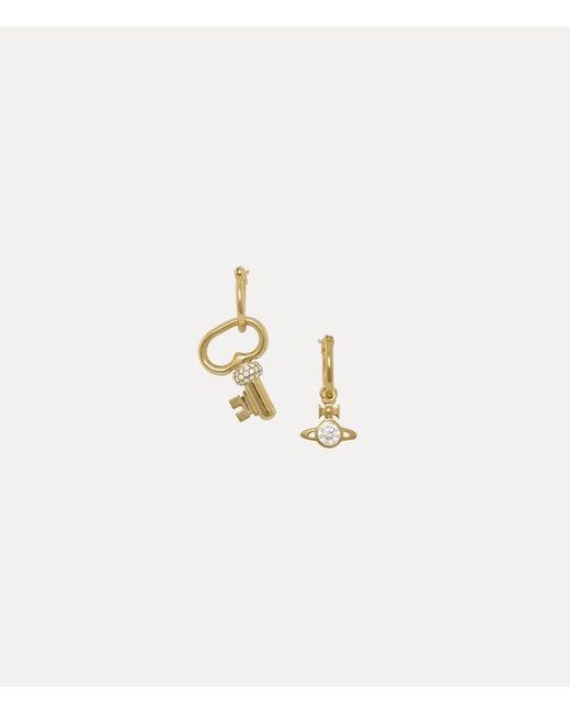Vivienne Westwood White Baya Earrings Cubic Zirconia