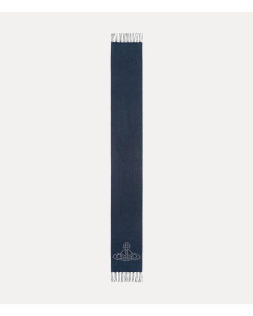 Vivienne Westwood Blue Double Face Scarf Double Face Scarf