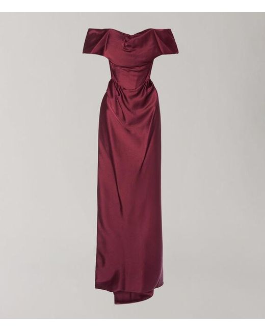 Vivienne Westwood Red Nova Cocotte Dress Crepe Back Satin