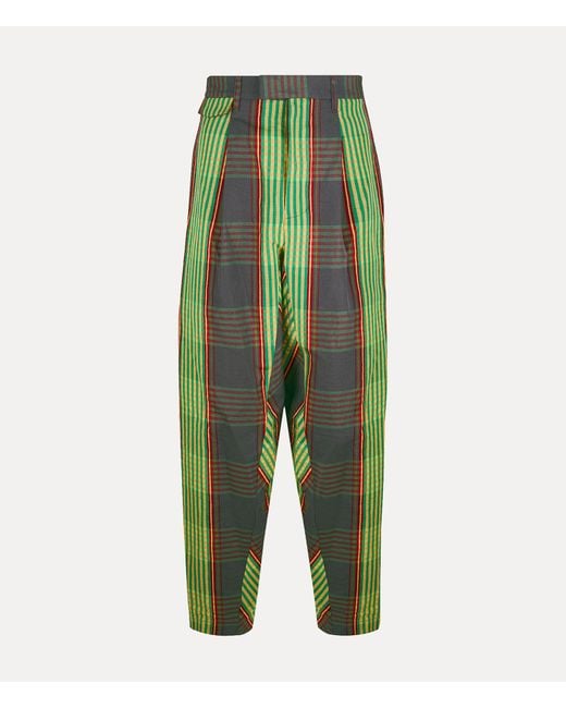 Vivienne Westwood Green Long Macca Trousers for men