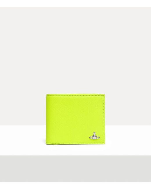 Vivienne Westwood Yellow Billfold Wallet Faux Leather for men