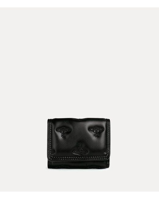 Vivienne Westwood Black Trifold Wallet Multi Orb Soft Pu