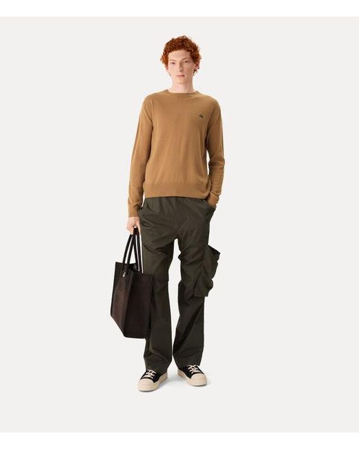 Vivienne Westwood Brown Alex Round Neck Merino Wool Cashmere for men