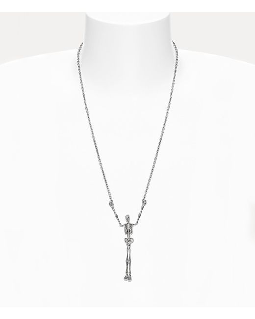Vivienne Westwood White Skeleton Long Necklace