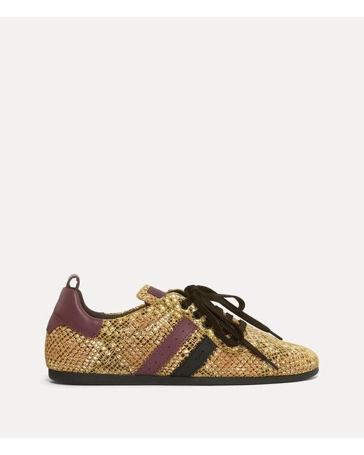 Vivienne Westwood Brown Drunken Trainer Snake-Effect Leather for men