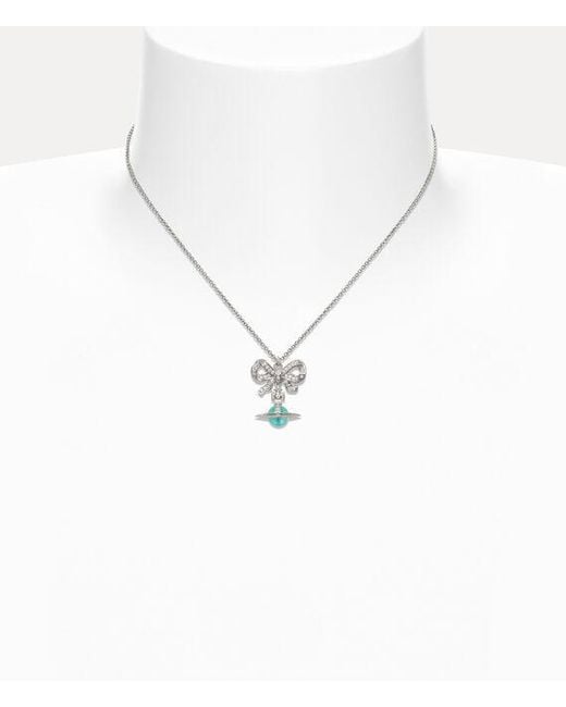 Vivienne Westwood White Octavie Pendant Necklace