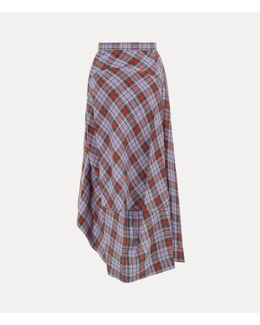 Vivienne Westwood Purple Aeroplane Skirt Louth Tartan