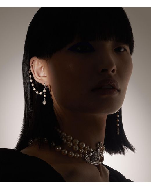 Vivienne Westwood Black Samara Earrings