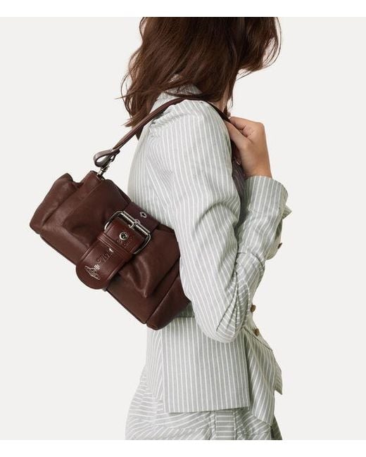 Vivienne Westwood Brown Hazel Treasure Handbag Supple Leather