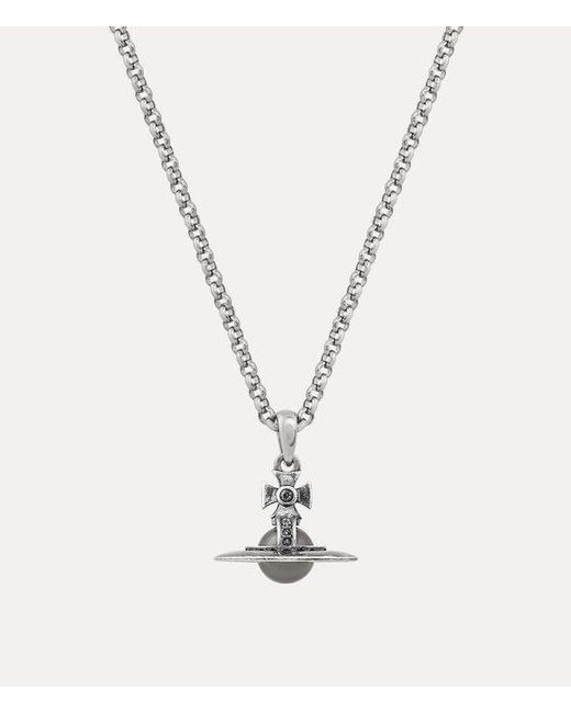 Vivienne Westwood White New Petite Orb Pendant Necklace for men