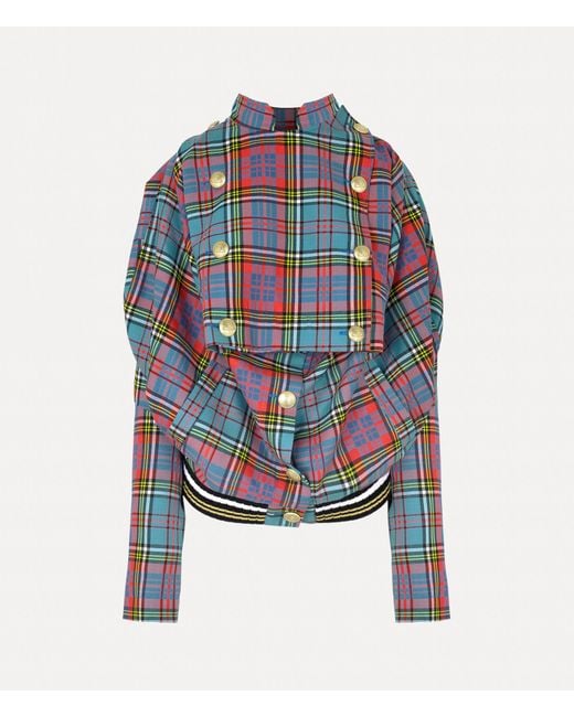 Vivienne Westwood Blue Double Breasted Pourpoint Bomber