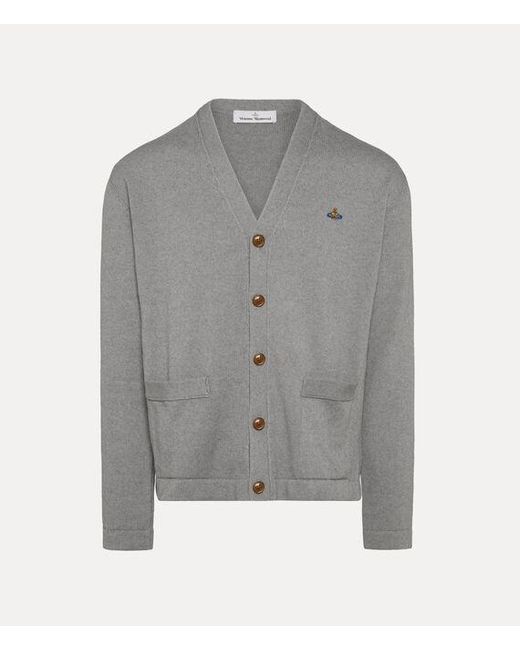 Vivienne Westwood Gray Alex Cardigan Cashmere Cotton for men