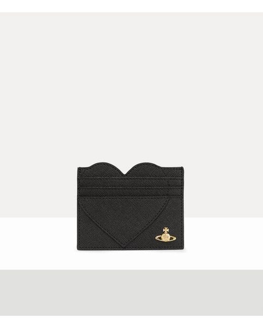 Vivienne Westwood White Heart Card Holder Faux Leather