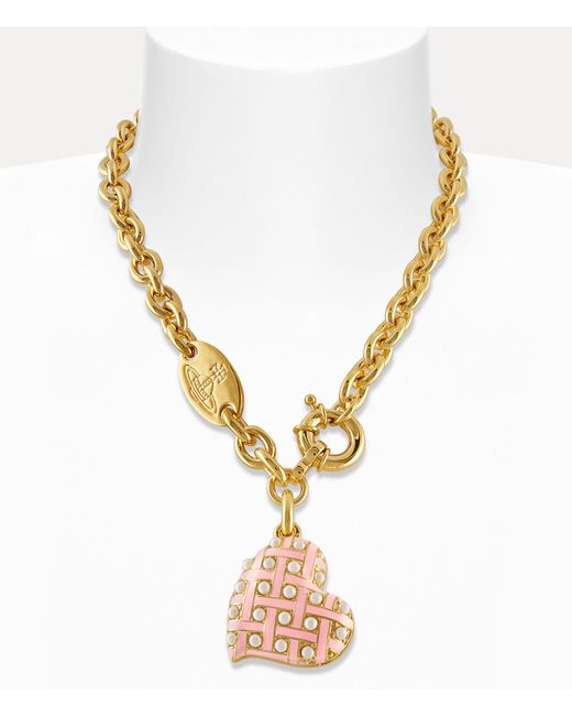 Vivienne Westwood Metallic Valentines Heart Locket Necklace