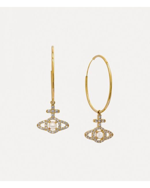 Vivienne Westwood Natural Olympia Pearl Hoop Earrings