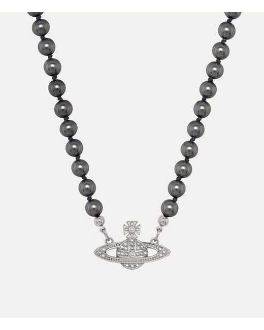 Vivienne Westwood Metallic Mini Bas Relief Pearl Choker