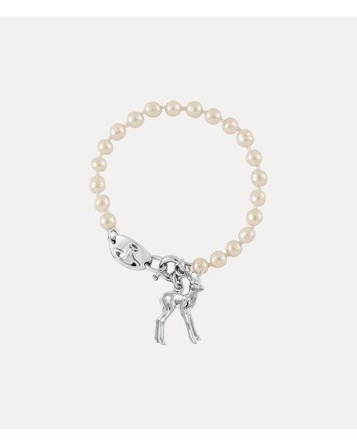 Vivienne Westwood Natural Monette Pearl Bracelet Swarovski Pearls