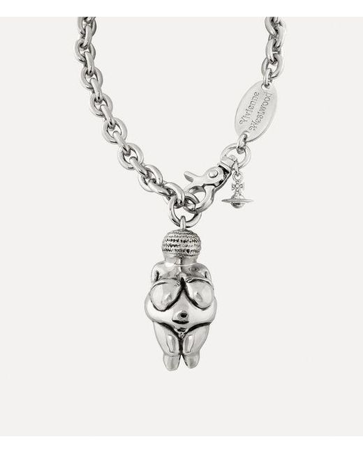 Vivienne Westwood White Venus Necklace Brass