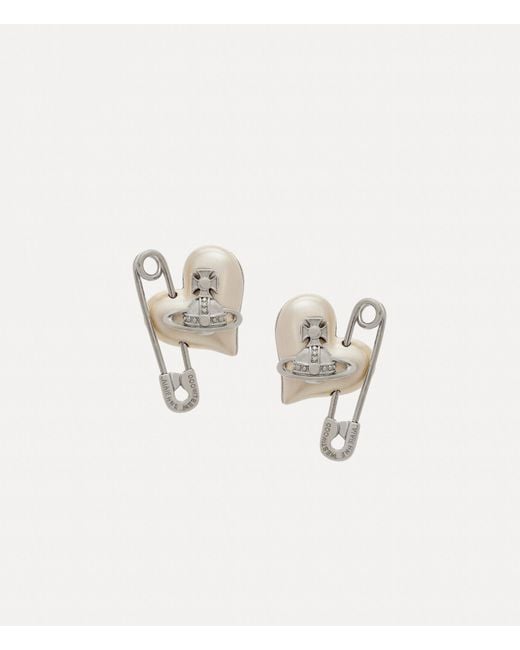 Vivienne Westwood White Orietta Earrings