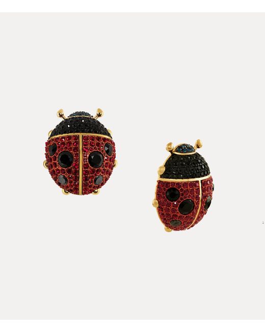 Vivienne Westwood Red Lady Bird Earrings