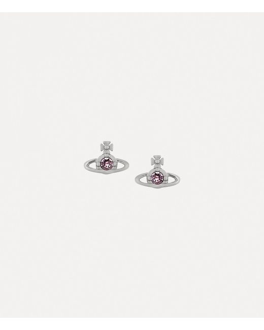 Vivienne Westwood White Nano Solitaire Earrings