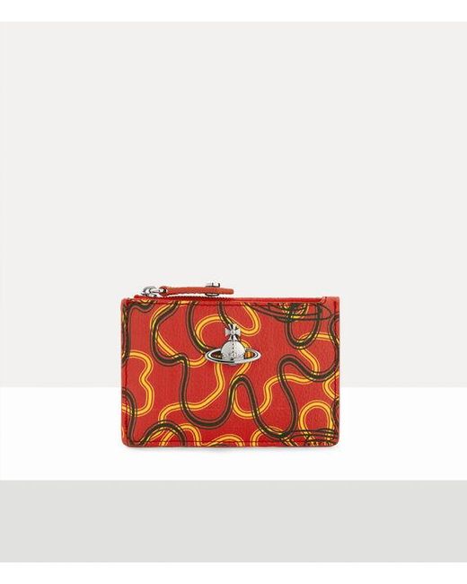 Vivienne Westwood White Slim Long Card Holder Buccia D'Arancia