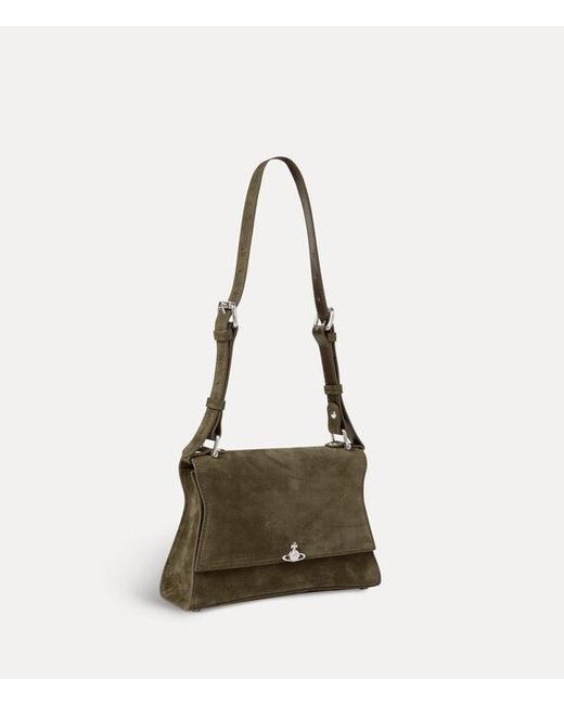 Vivienne Westwood Natural Bianca Small Shoulder Bag Suede Leather