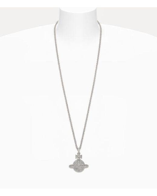 Vivienne Westwood White Mayfair Large Orb Pendant Brass