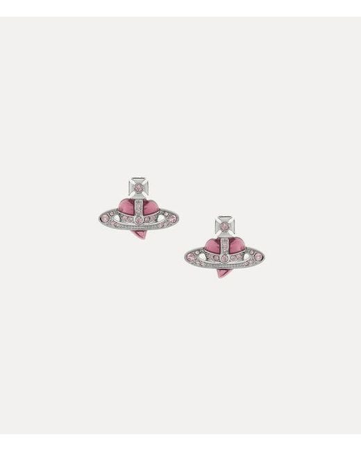 Vivienne Westwood Multicolor New Diamante Heart Earrings